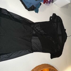 Black Sheer One Piece